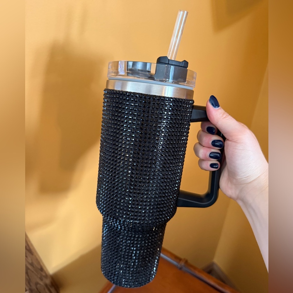 Rhinestone tumblr cup